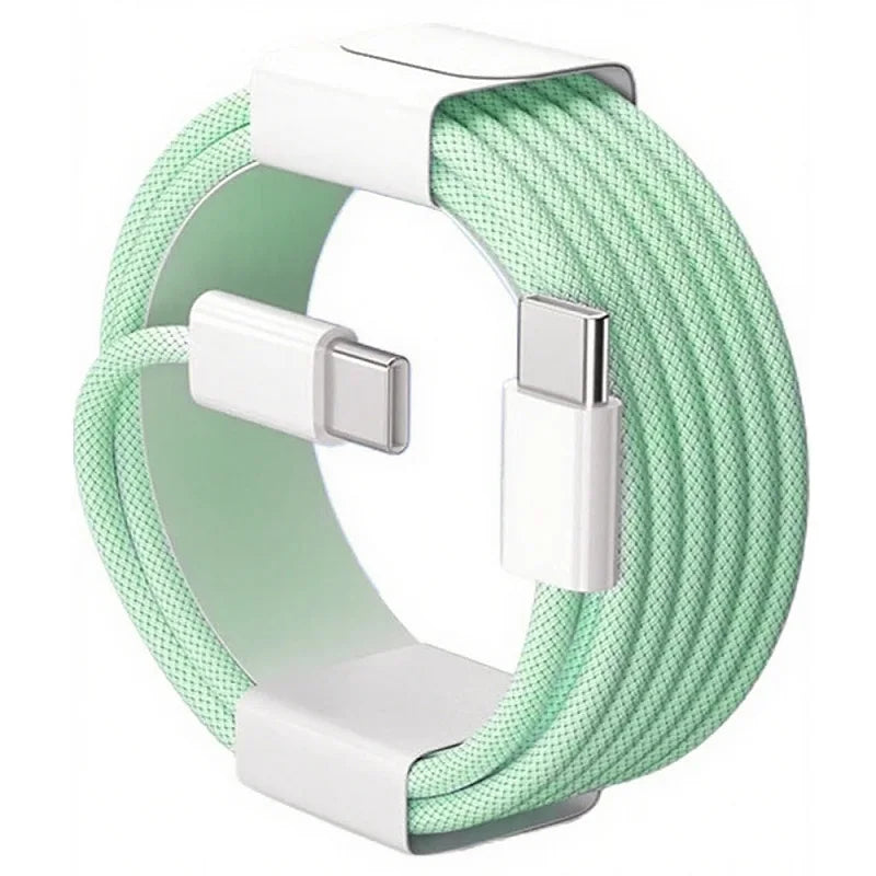 Cable USB-C a USB-C de 60 W carga rápida - Verde / 1 m / USB-C a USB-C