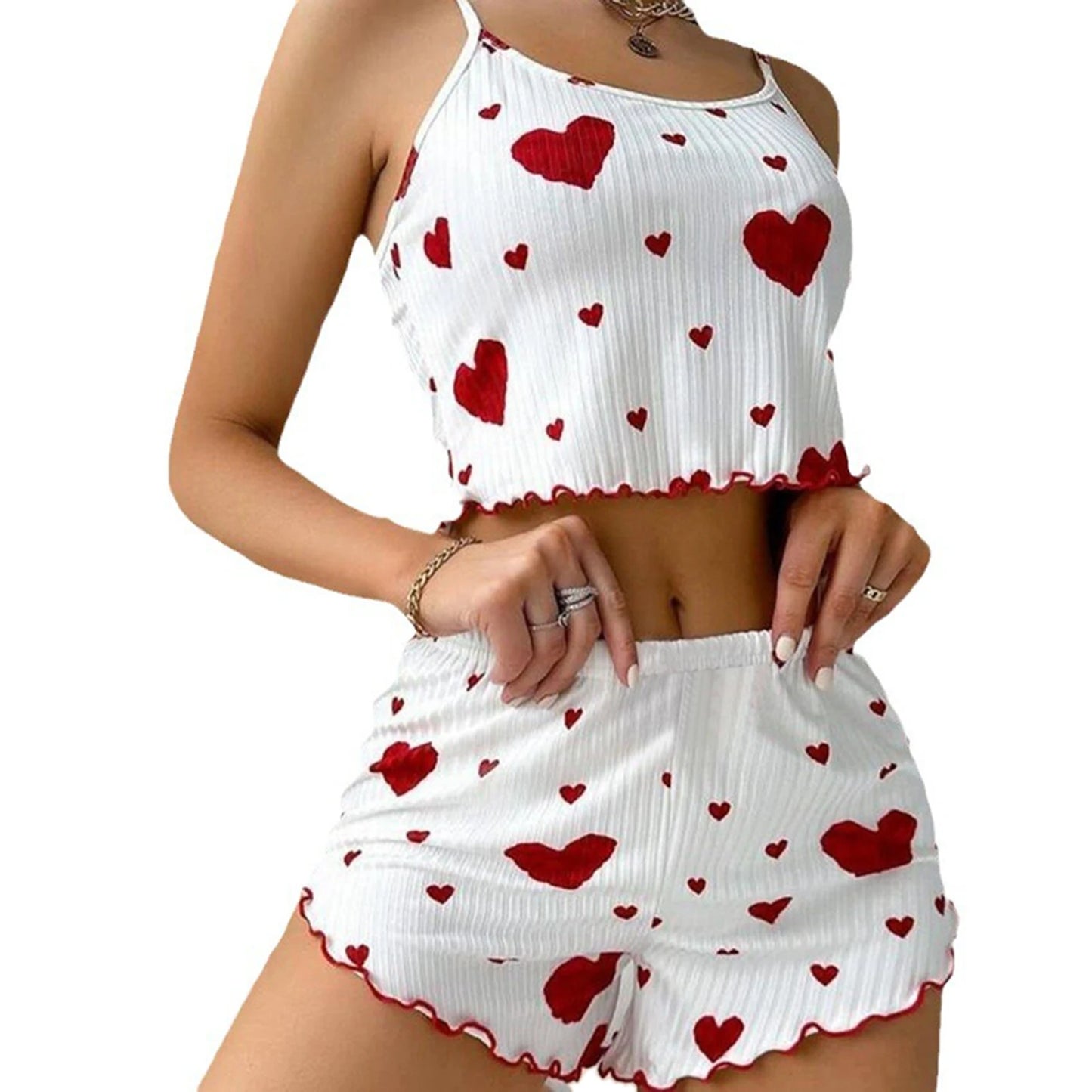 Conjunto de Pijama con Corazones