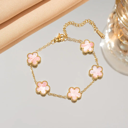 Pulsera de Flores de Cinco Hojas - Diseño 10