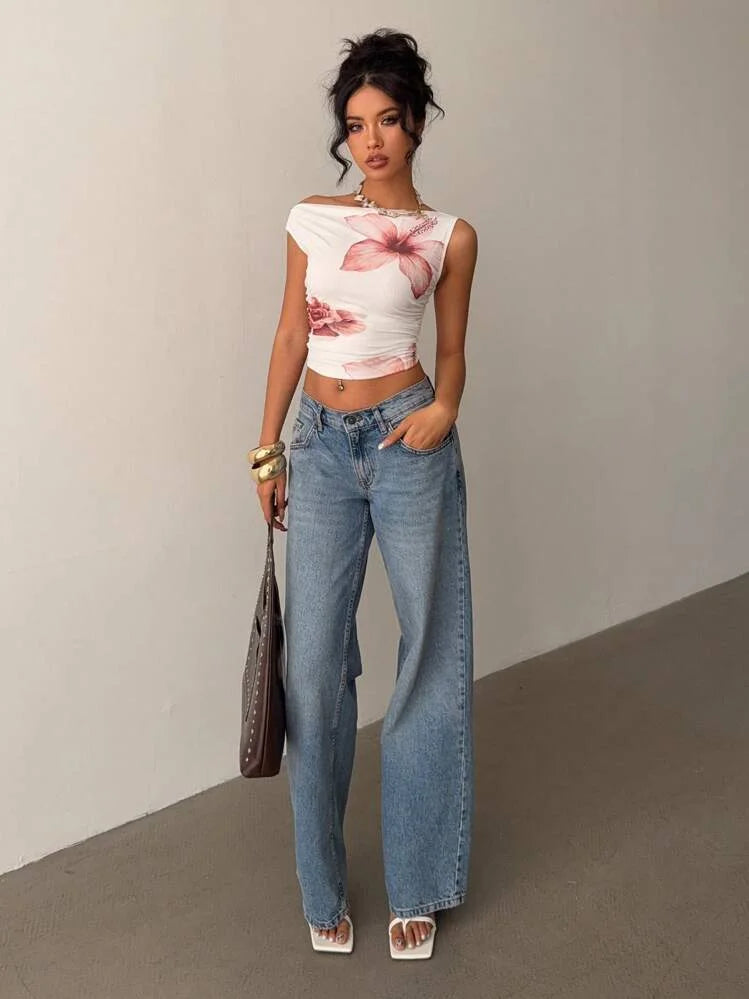 Top Ajustado Floral