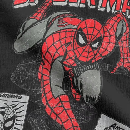 Spider-man Spiderman película Retro Comic hombres camisetas creativas cuello redondo Camiseta 100% algodón regalo de cumpleaños Tops