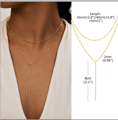 Collar Largo Lariat en Forma de Y - Diseño 22