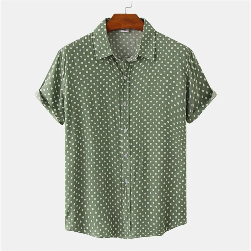 Camisa Hawaiana De Puntos