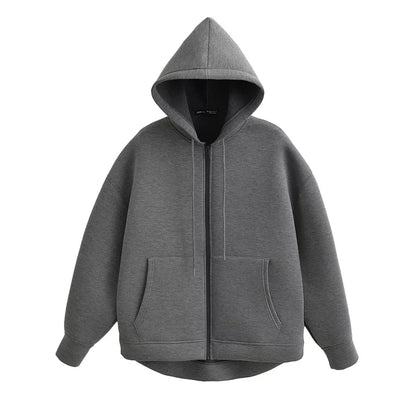 Sudadera con Capucha y Cremallera