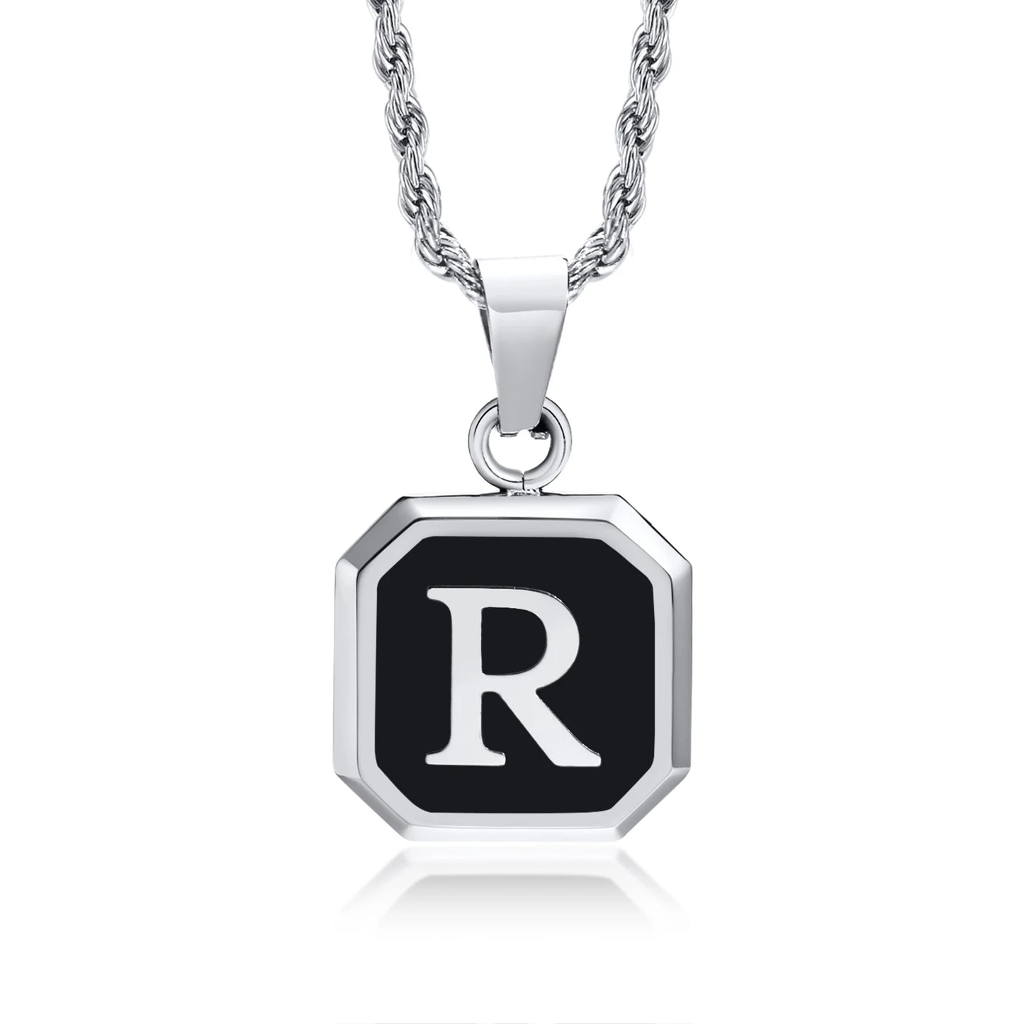 Collar Cuadrado Con Iniciales