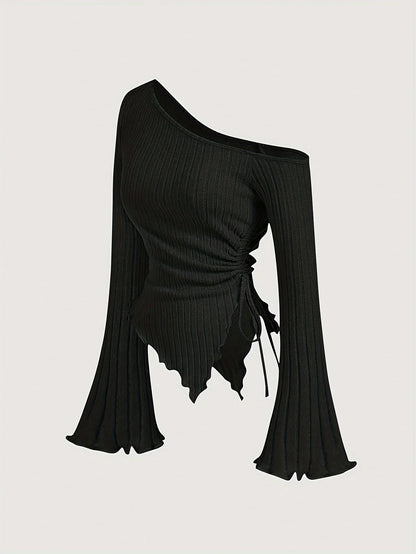 Blusa Con Hombro Asimétrico