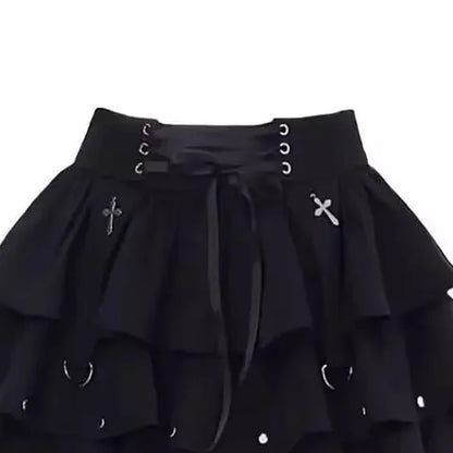 Minifalda Acampanada de Cintura Alta