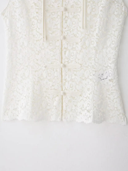Chaleco de Encaje Blanco