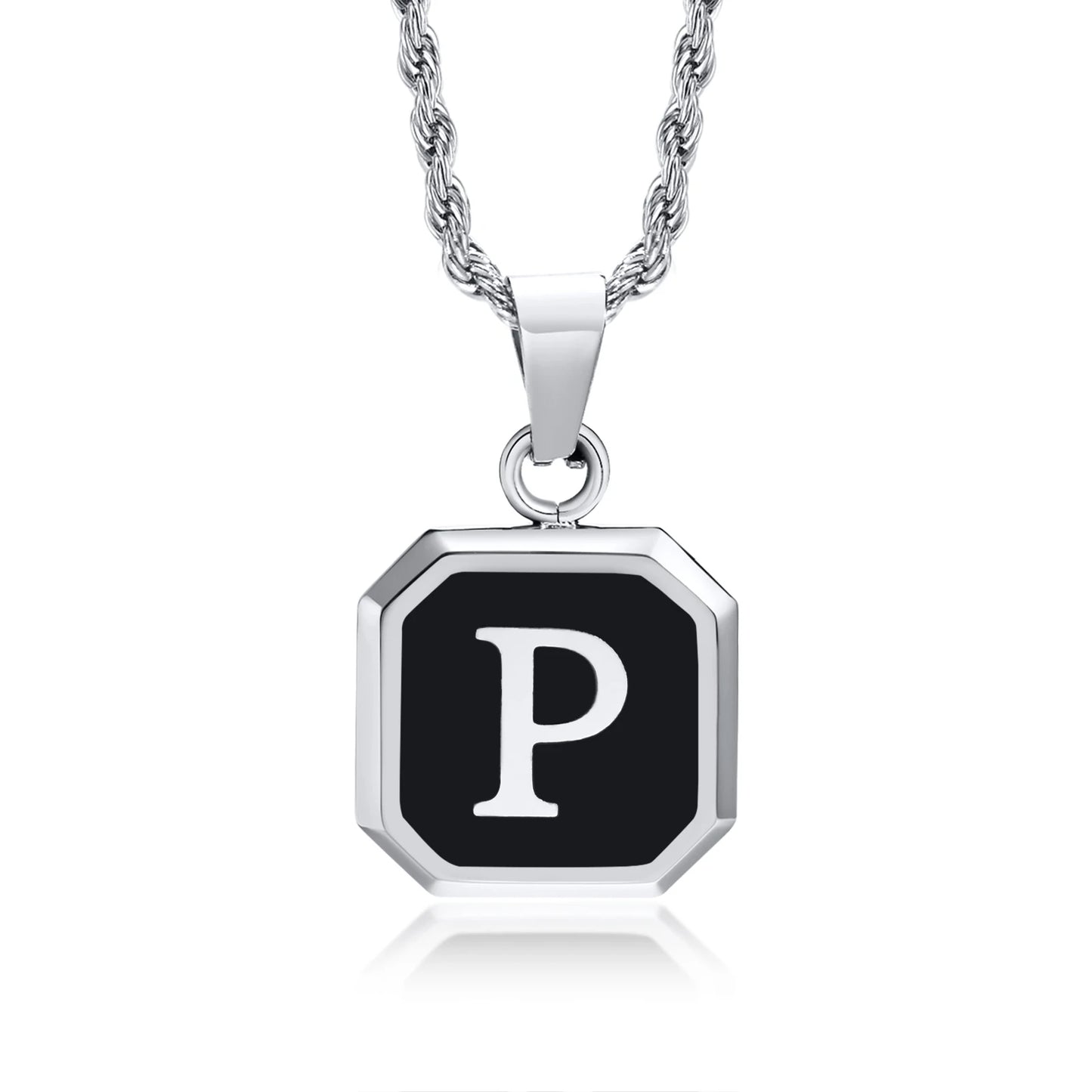 Collar Cuadrado Con Iniciales