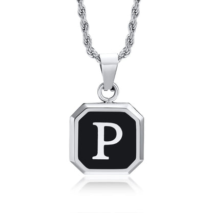 Collar Cuadrado Con Iniciales