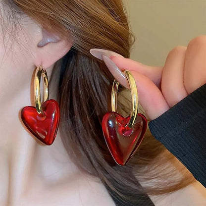 Pendientes De Gota De Corazón