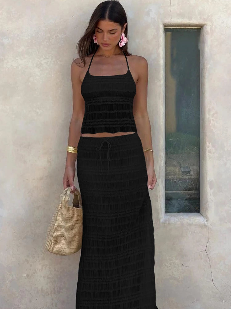 Conjunto Con Espalda Descubierta
