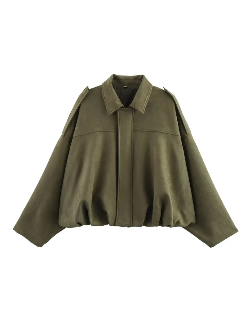 Chaqueta con Textura de gamuza