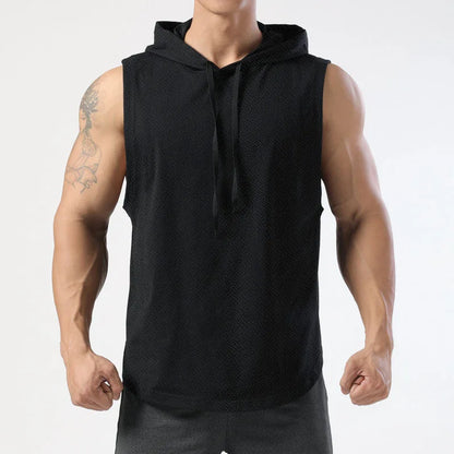 Camisetas sin mangas para hombre, camisetas sin mangas con capucha, camisetas sin mangas para hombre, camisetas sin mangas de Hip Hop para hombre