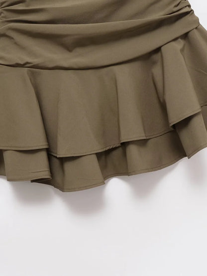 Falda Corta de Cintura Media