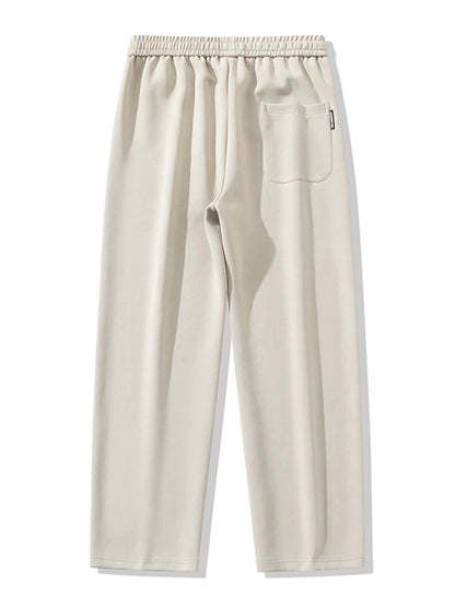 Pantalones de chándal rectos para hombre, pantalones de chándal de algodón de pierna ancha con cordón y letras, pantalones holgados deportivos, pantalones largos informales de talla grande 8XL