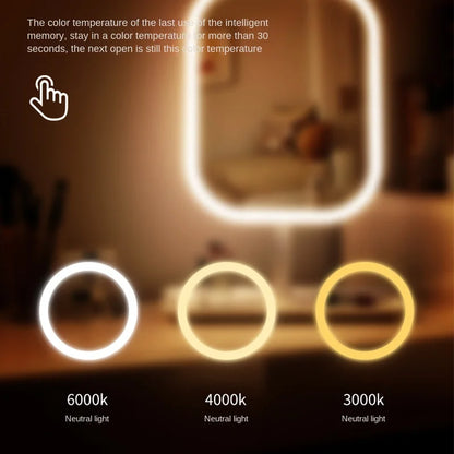 Espejo de tocador con luz LED táctil de 3 tonos - foto 6