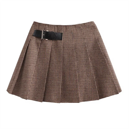 Conjunto de Abrigo y Falda plisada