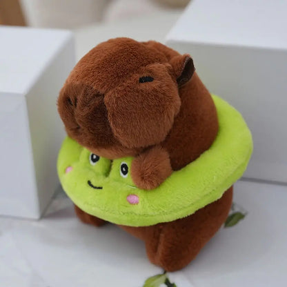 Peluche de capibara con sudadera - Patito verde