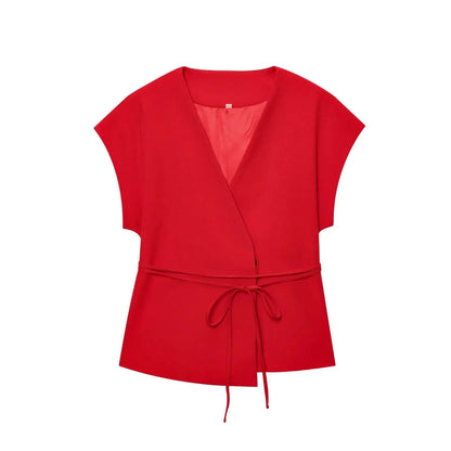 Conjunto de Pantalón y Top sin Mangas con Cuello en V