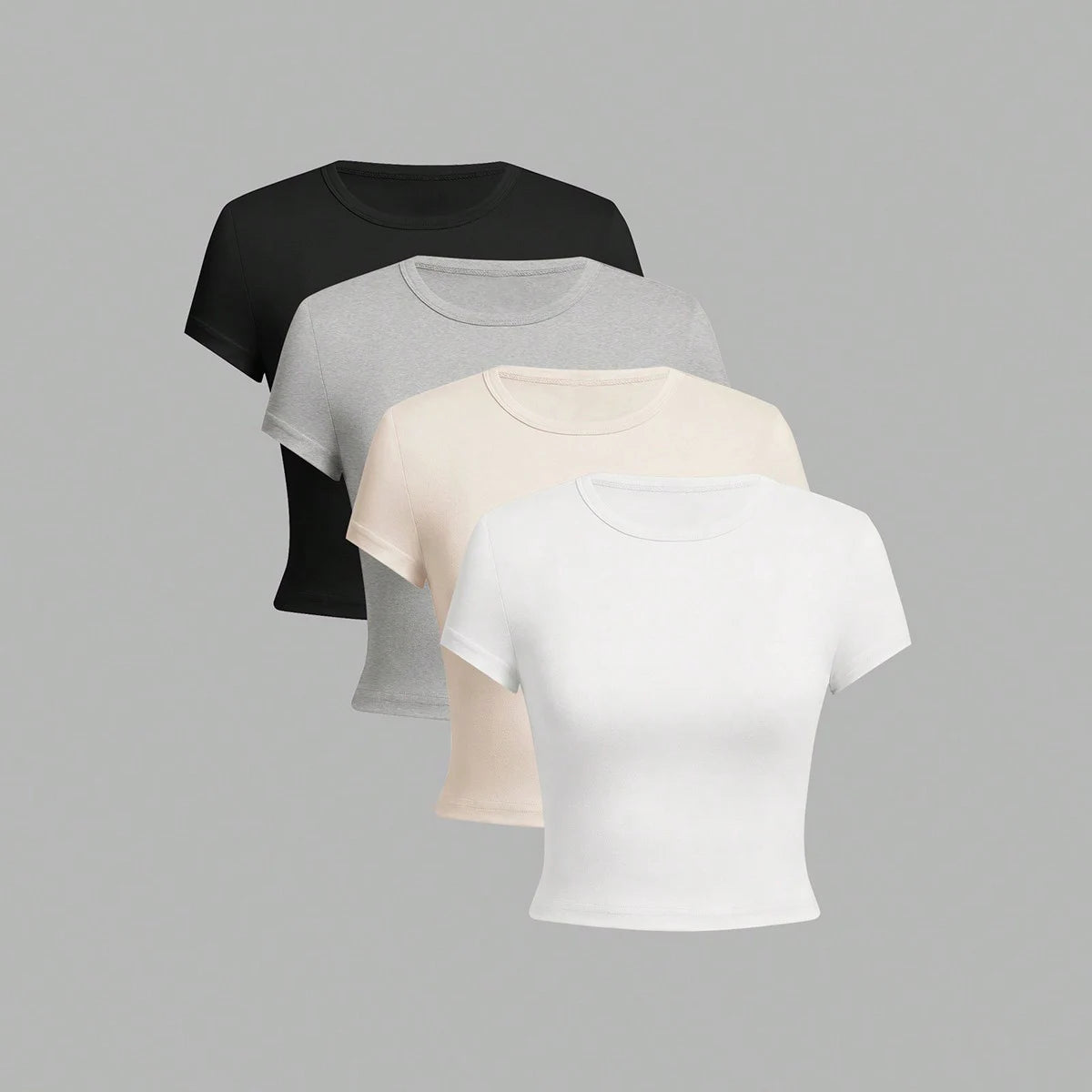 4 Piezas de Camiseta Básica