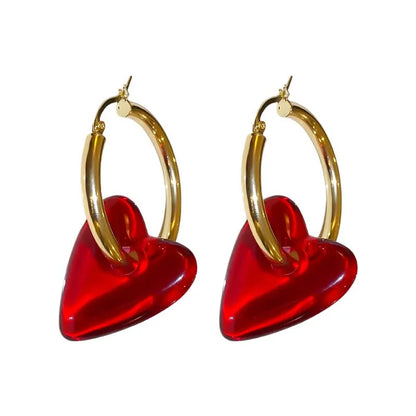 Pendientes De Gota De Corazón