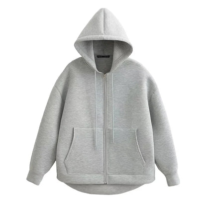Sudadera con Capucha y Cremallera