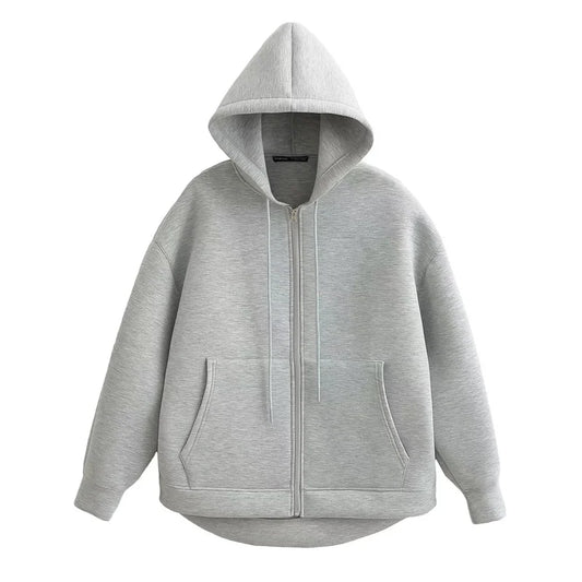 Sudadera con Capucha y Cremallera