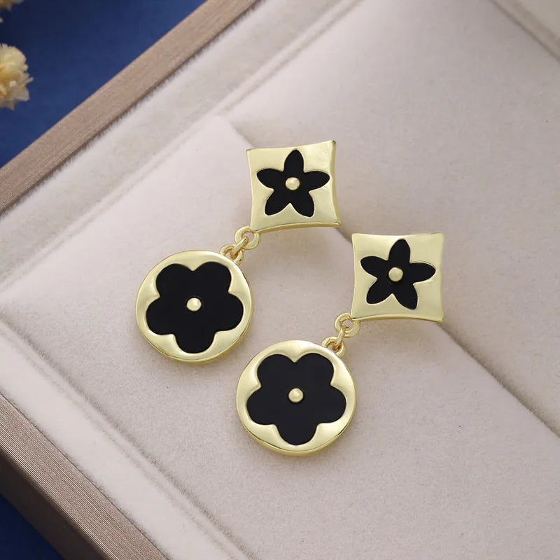 Pendientes Colgantes De Flor