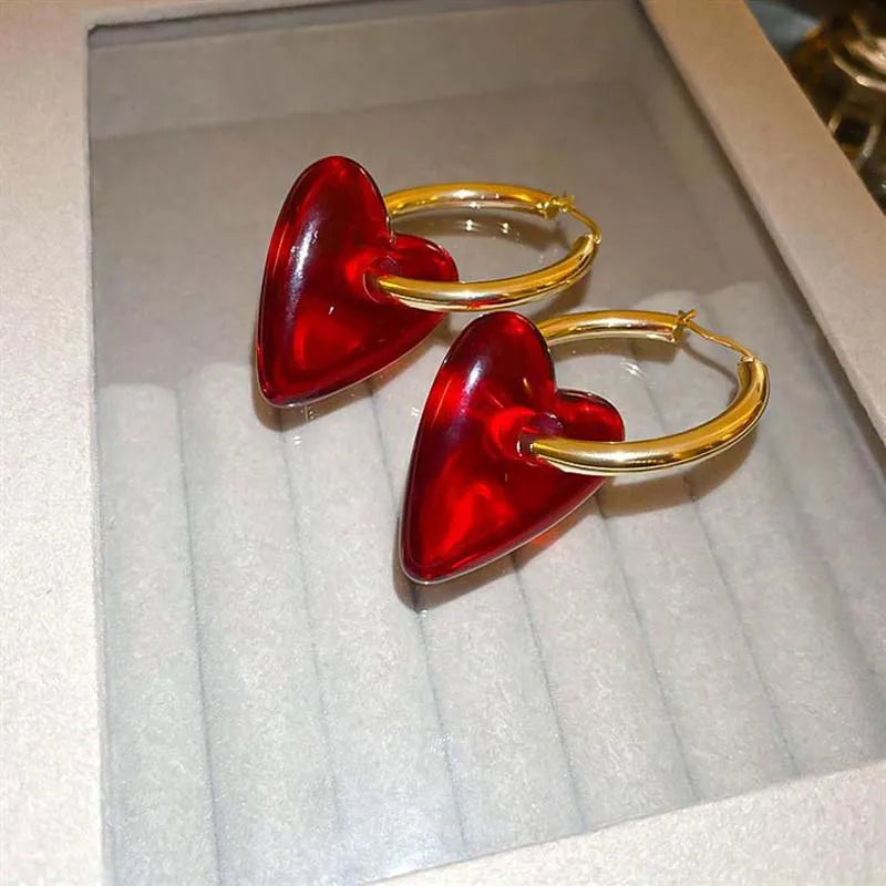 Pendientes De Gota De Corazón