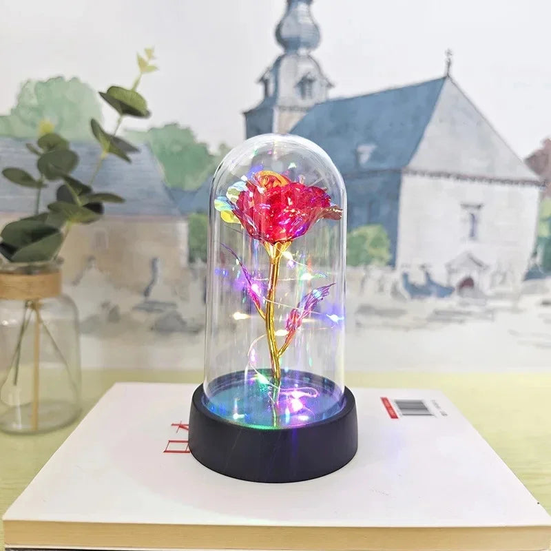 Rosa Artificial Con Luz Led