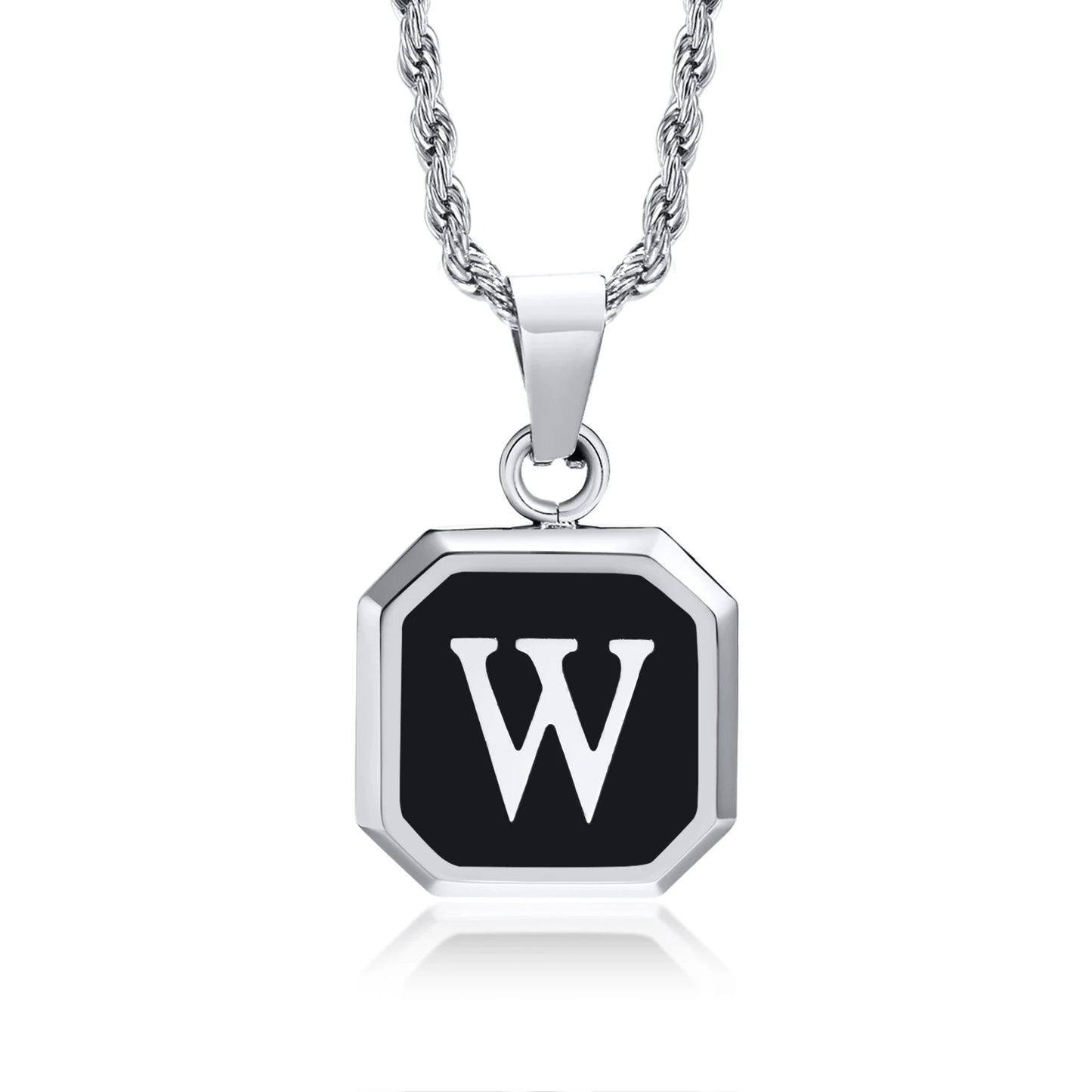 Collar Cuadrado Con Iniciales