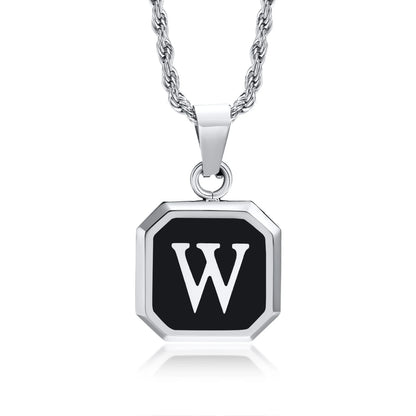 Collar Cuadrado Con Iniciales