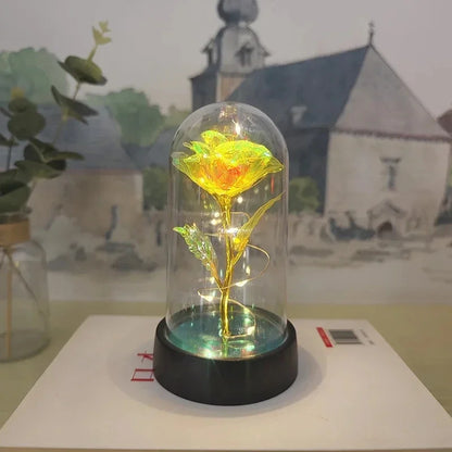 Rosa Artificial Con Luz Led