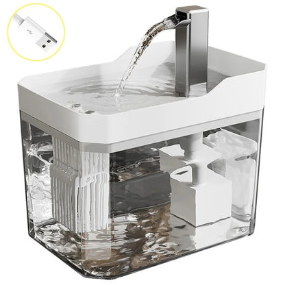 Fuente de agua para gatos 2 L con filtro - Blanco