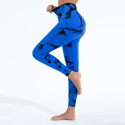 Tiedye-mallas Push Up sin costuras para Mujer, Leggings deportivos de cintura alta para entrenamiento y Yoga, envío directo
