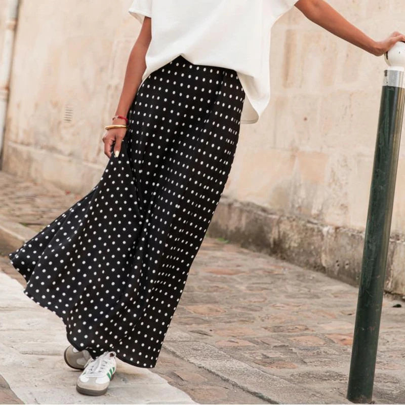 Falda Larga de Satén