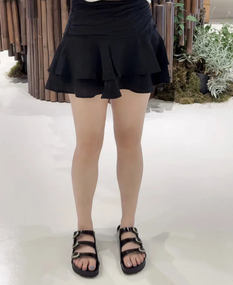 Falda Corta de Cintura Media