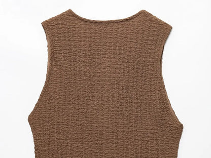 Conjunto de Pantalon y Chaleco sin Mangas