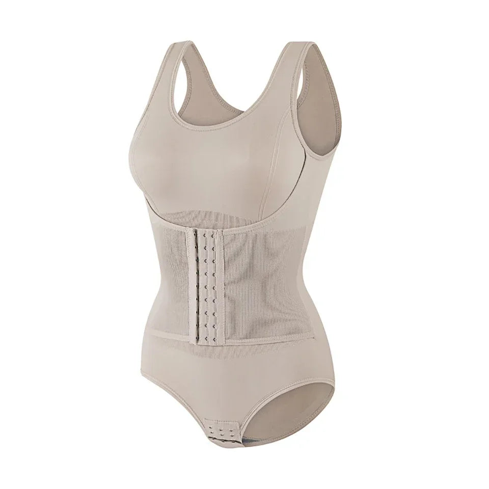 Body moldeador con cinturilla de broches integrada - Beige / M
