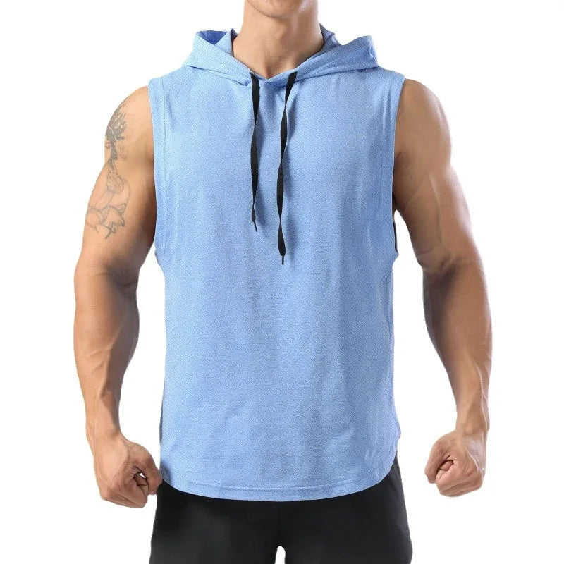 Camisetas sin mangas para hombre, camisetas sin mangas con capucha, camisetas sin mangas para hombre, camisetas sin mangas de Hip Hop para hombre