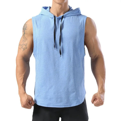 Camisetas sin mangas para hombre, camisetas sin mangas con capucha, camisetas sin mangas para hombre, camisetas sin mangas de Hip Hop para hombre
