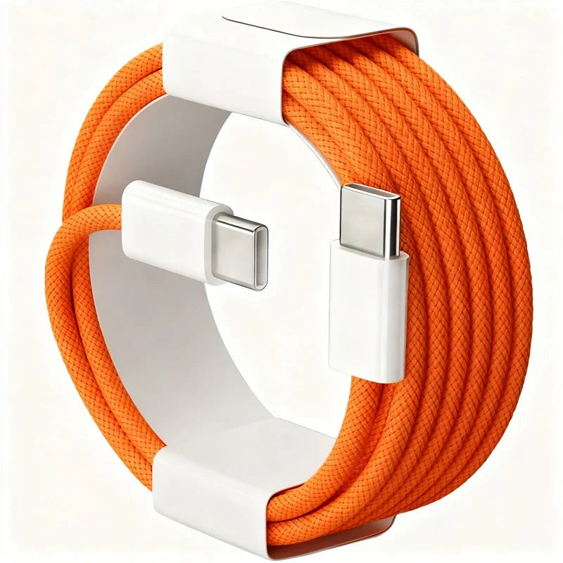Cable USB-C a USB-C de 60 W carga rápida - Naranja / 1 m / USB-C a USB-C