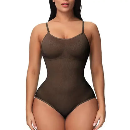 Body moldeador sin costuras con tirantes ajustables - Café / XS