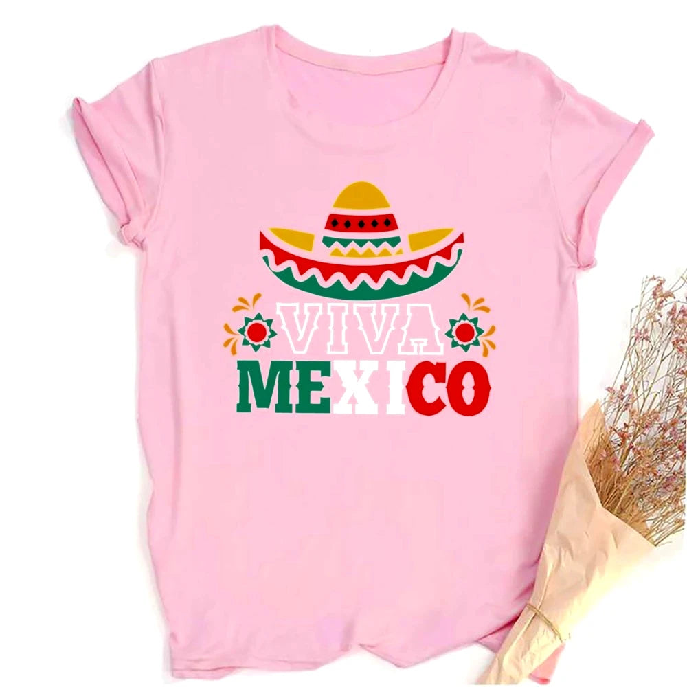 Camiseta con Estampado Gráfico de Viva México