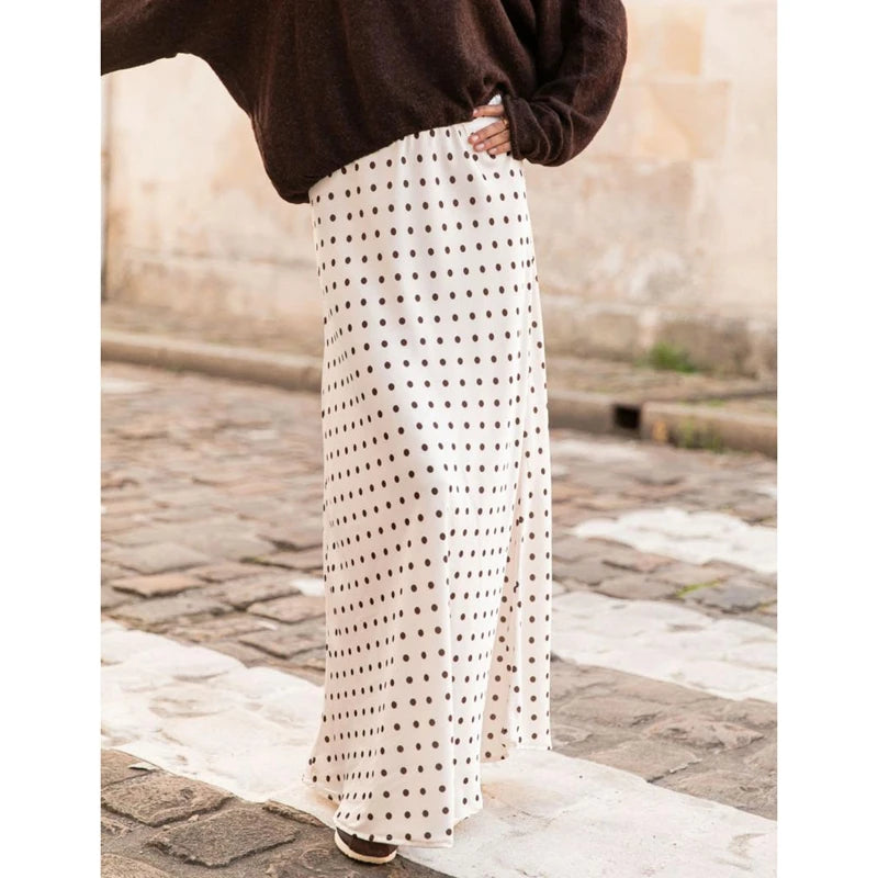 Falda Larga de Satén