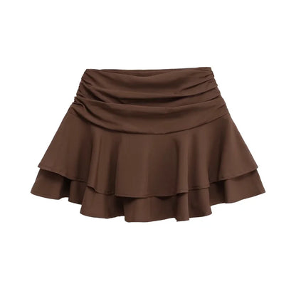 Falda Corta de Cintura Media