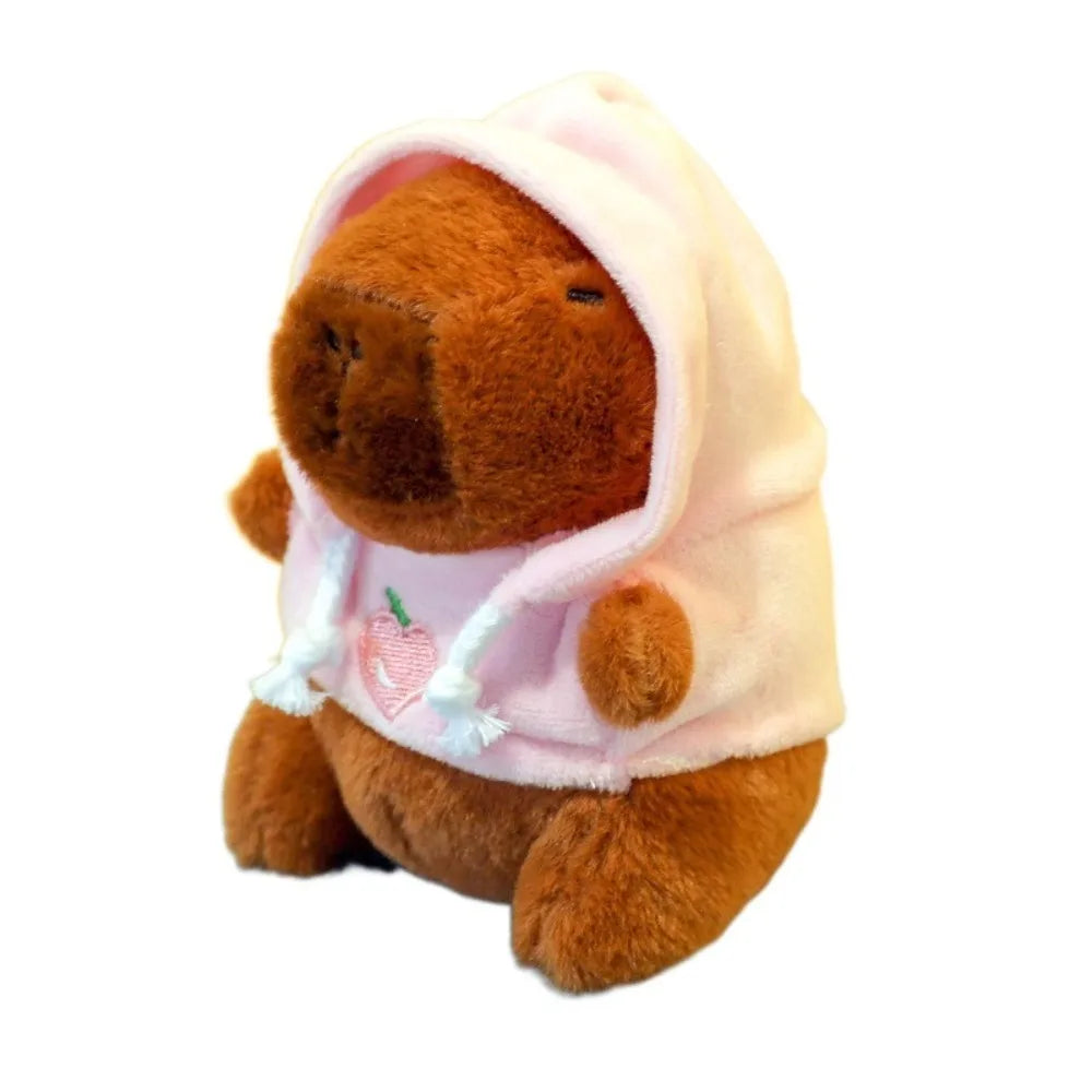 Peluche de capibara con sudadera - Sudadera rosa