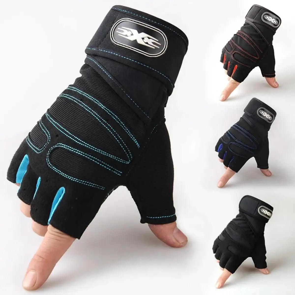 Guantes de gimnasio con muñequera - foto 1