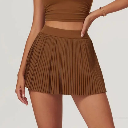 Falda Deportiva Plisada con Bolsillo Interior